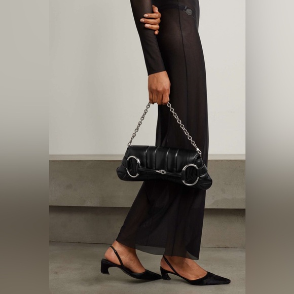 Gucci Black leather horsebit Quilted Leather Shoulder Bag small - Picture 12 of 12